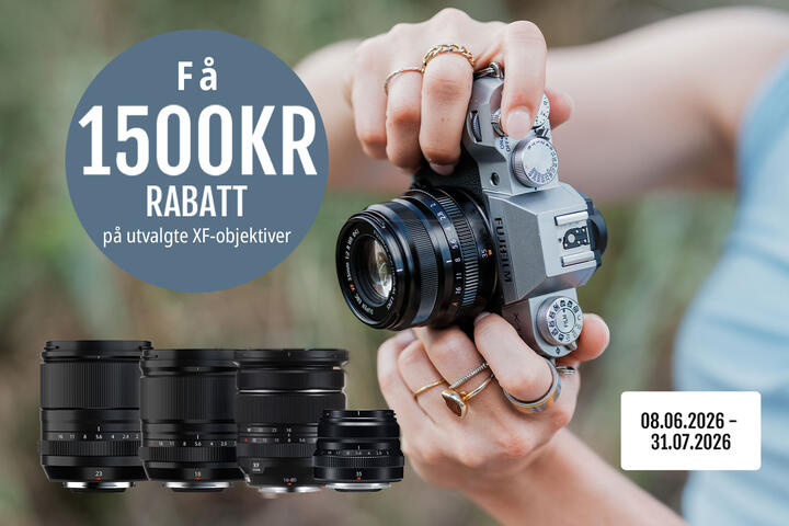 Direkterabatt på Fujifilm XF-optikk